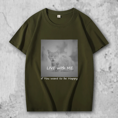 猫 フォトTシャツ｜LIVE with ME. – necome オリジナル