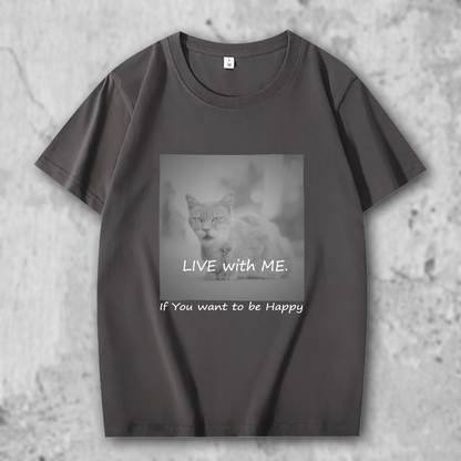 猫 フォトTシャツ｜LIVE with ME. – necome オリジナル