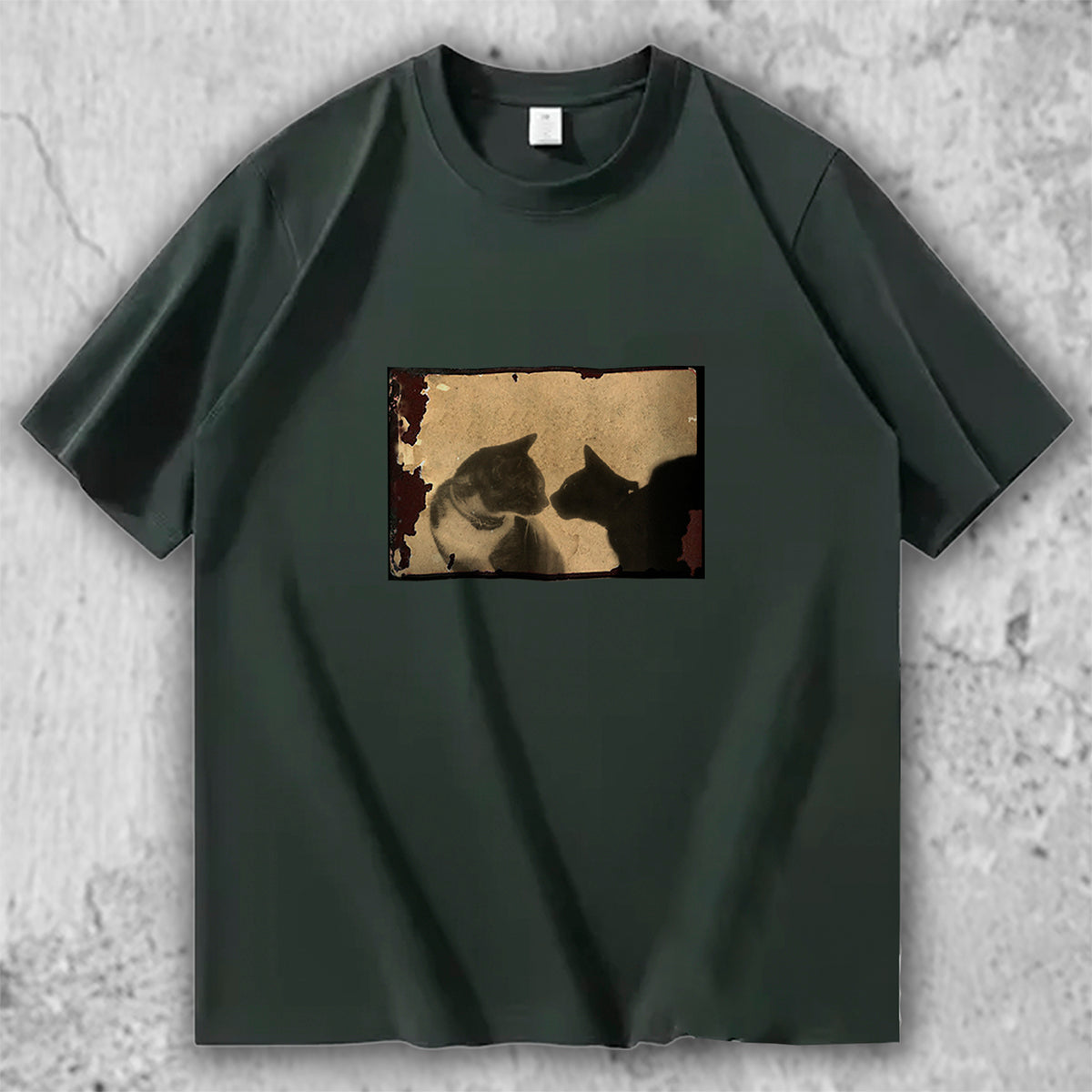 猫 フォトアートTシャツ｜Silent Encounter – necome オリジナル