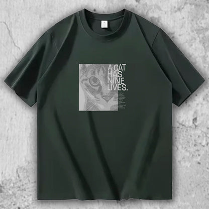 猫 グラフィックTシャツ｜A CAT HAS NINE LIVES. – necomeオリジナル