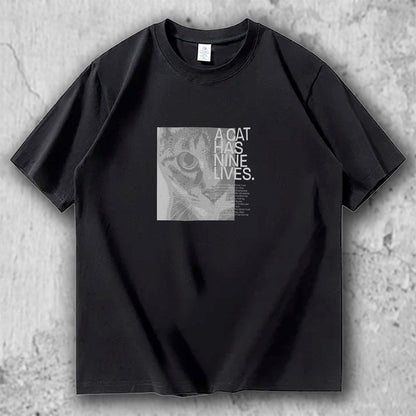 猫 グラフィックTシャツ｜A CAT HAS NINE LIVES. – necomeオリジナル