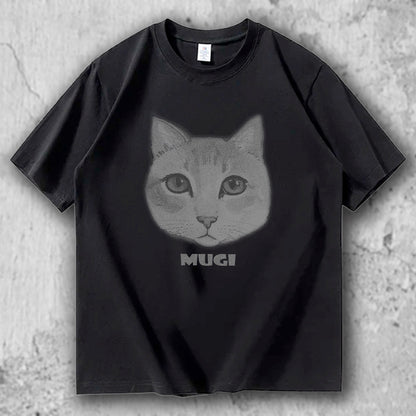 猫 フェイスTシャツ｜MUGI – necome オリジナル
