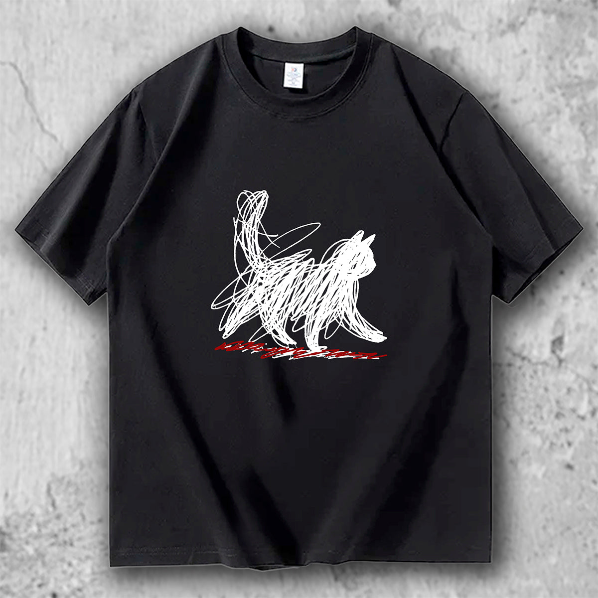 猫 アートTシャツ｜Sketch Cat – necome
