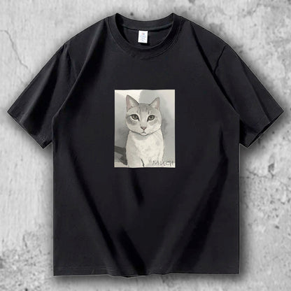 猫 イラスト Tシャツ｜MUGI – necome オリジナル