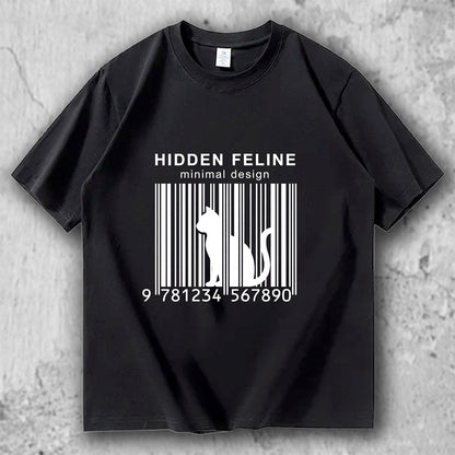 猫 ミニマルTシャツ｜HIDDEN FELINE – necome オリジナル