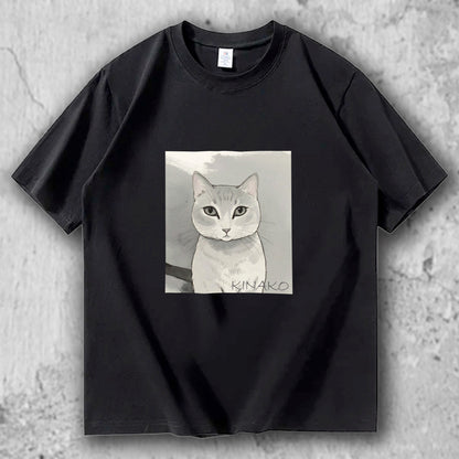 猫 イラスト Tシャツ｜KINAKO – necome オリジナル