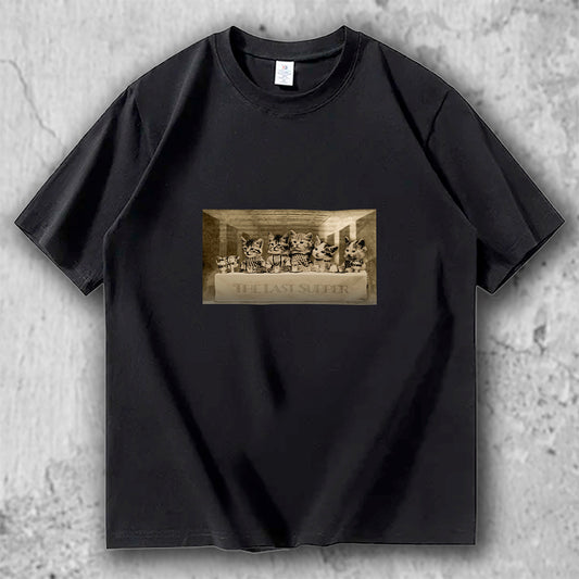 猫たちの晩餐｜アートTシャツ – necome