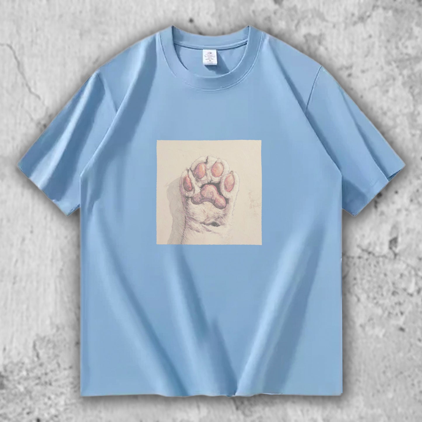 猫 肉球 アートTシャツ｜そっと触れた記憶 – necome オリジナル