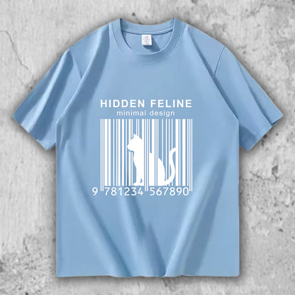 猫 ミニマルTシャツ｜HIDDEN FELINE – necome オリジナル