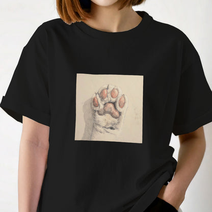 猫 肉球 アートTシャツ｜そっと触れた記憶 – necome オリジナル