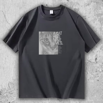 猫 グラフィックTシャツ｜A CAT HAS NINE LIVES. – necomeオリジナル