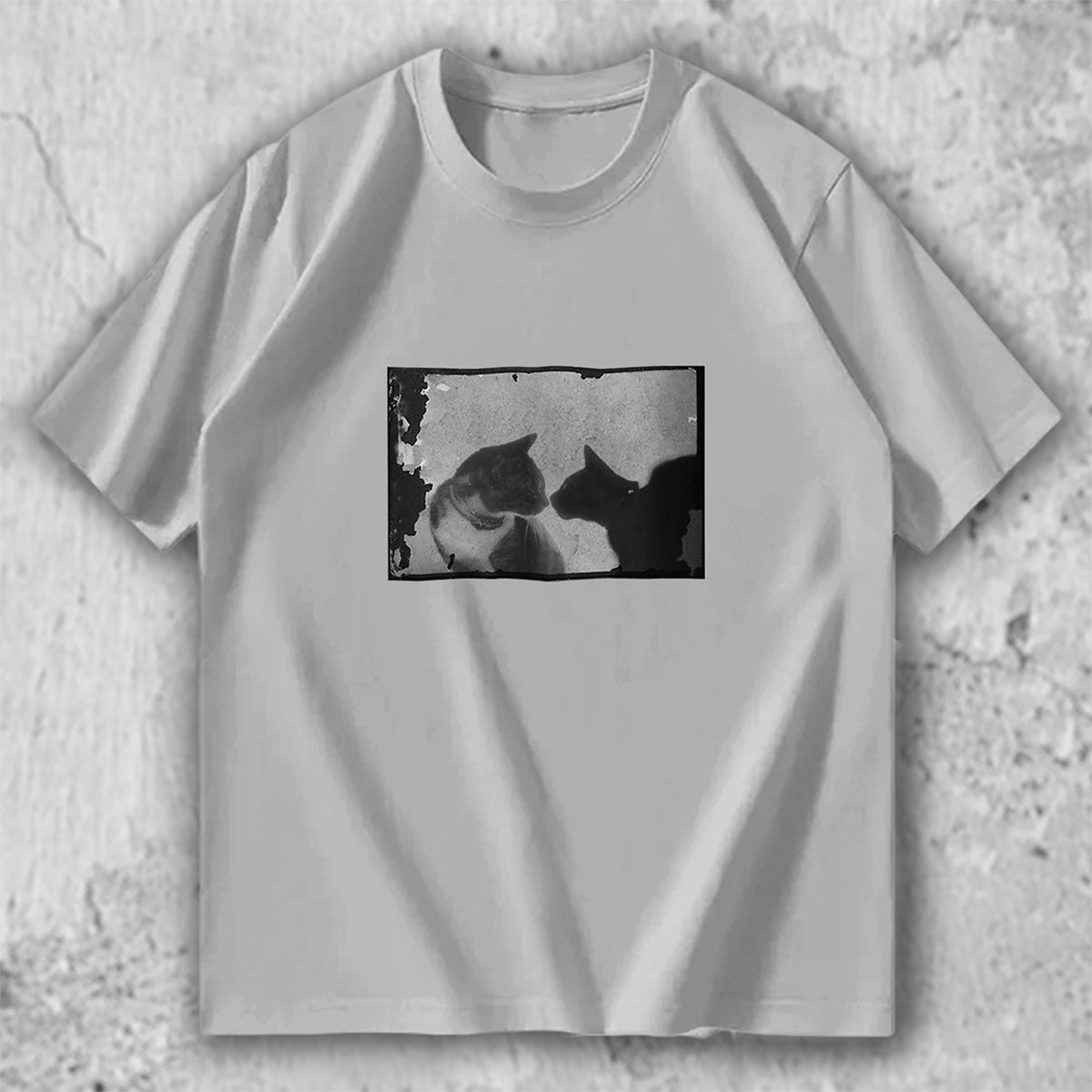 猫 フォトアートTシャツ｜Silent Encounter – necome オリジナル