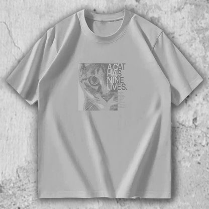 猫 グラフィックTシャツ｜A CAT HAS NINE LIVES. – necomeオリジナル