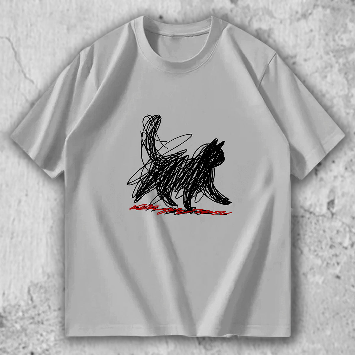 猫 アートTシャツ｜Sketch Cat – necome