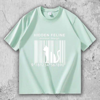 猫 ミニマルTシャツ｜HIDDEN FELINE – necome オリジナル