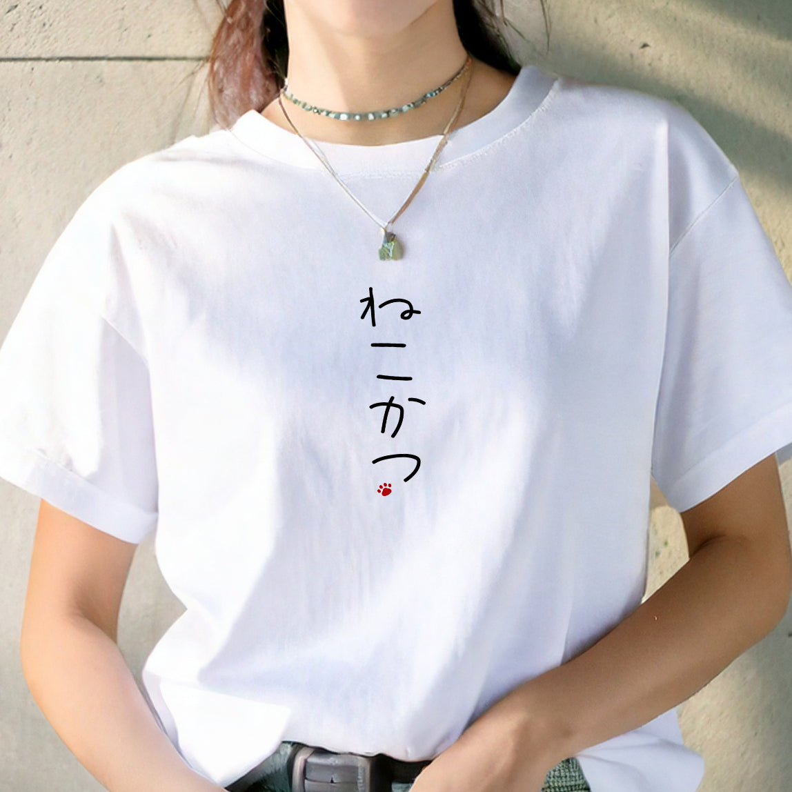 【人気No.4 】猫 文字Tシャツ｜ねこかつ – nekome オリジナル