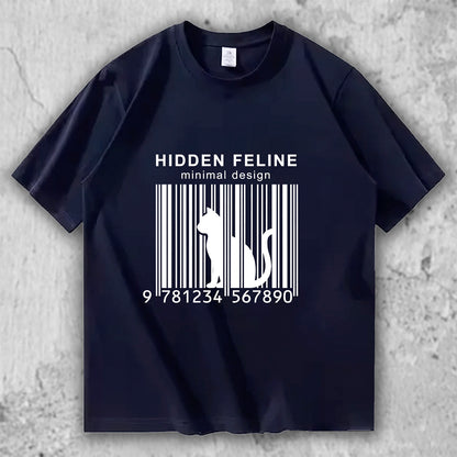 猫 ミニマルTシャツ｜HIDDEN FELINE – necome オリジナル
