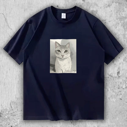 猫 イラスト Tシャツ｜MUGI – necome オリジナル