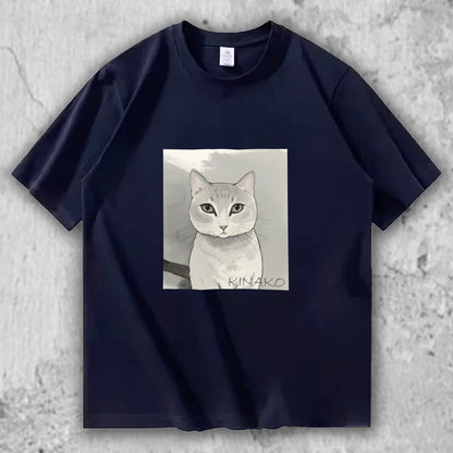 猫 イラスト Tシャツ｜KINAKO – necome オリジナル