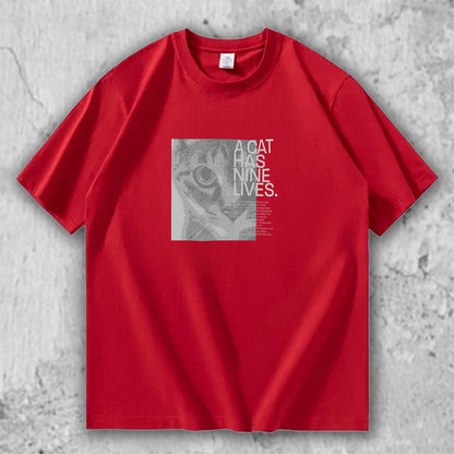猫 グラフィックTシャツ｜A CAT HAS NINE LIVES. – necomeオリジナル