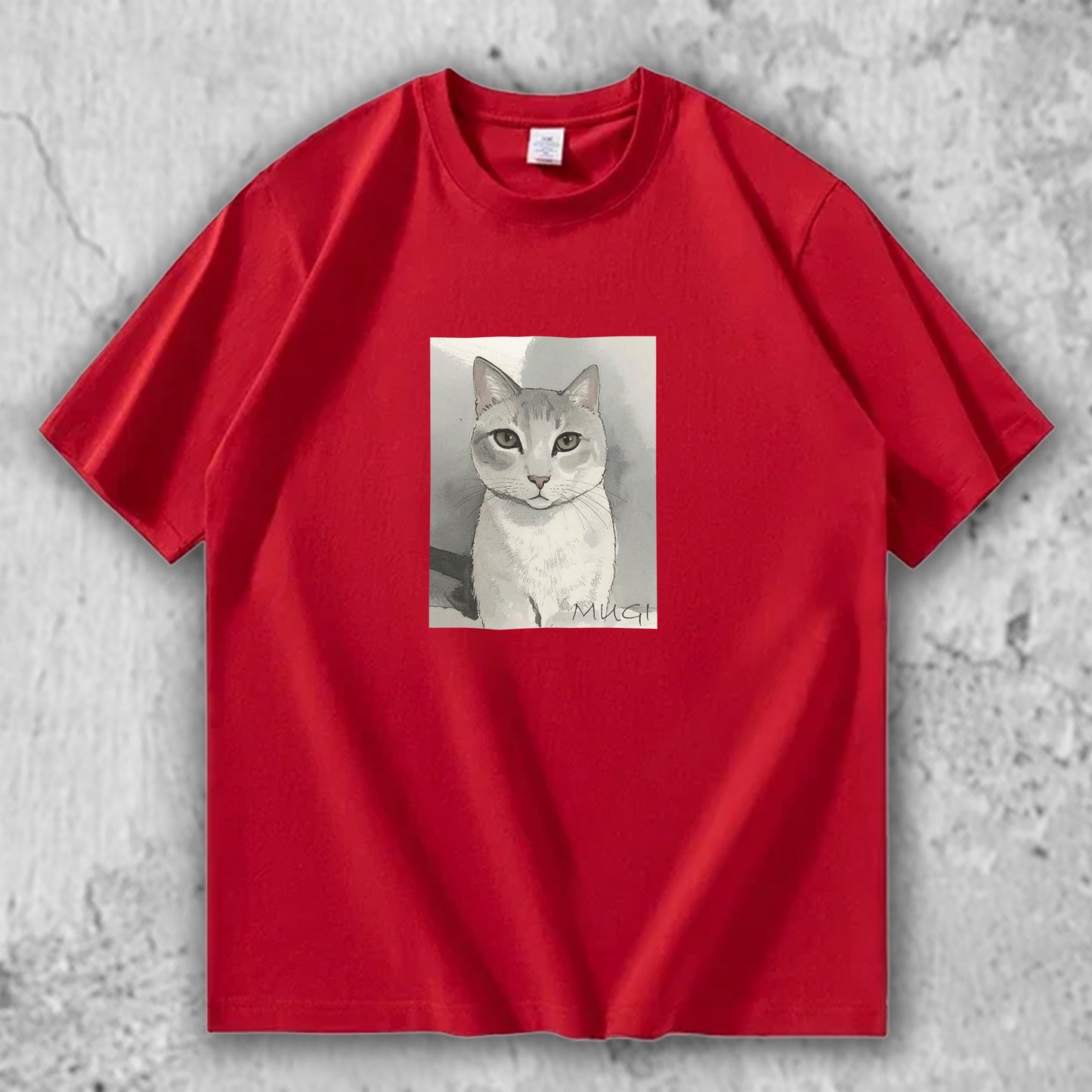 猫 イラスト Tシャツ｜MUGI – necome オリジナル