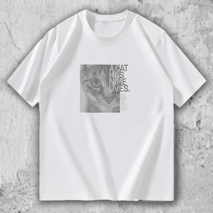 猫 グラフィックTシャツ｜A CAT HAS NINE LIVES. – necomeオリジナル