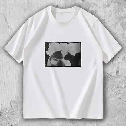 猫 フォトアートTシャツ｜Silent Encounter – necome オリジナル