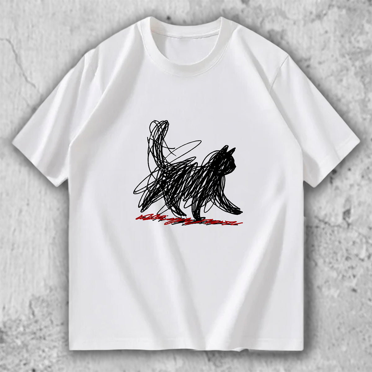 猫 アートTシャツ｜Sketch Cat – necome