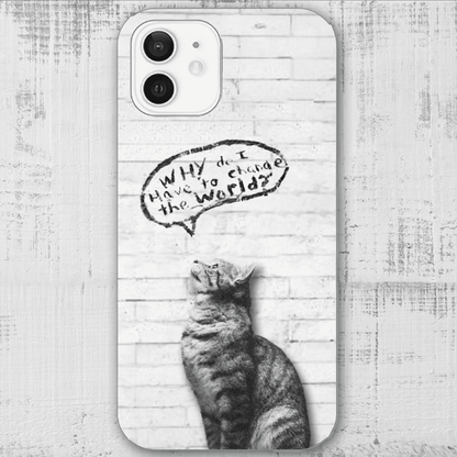 iphoneケース かわいい猫 ネコグッズ 専門店 猫雑貨 見上げる猫