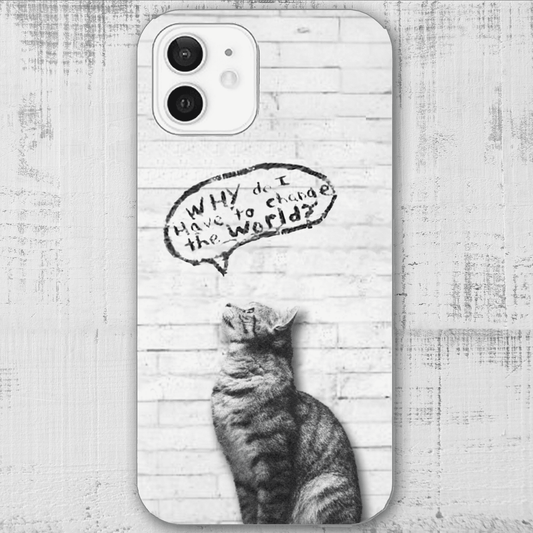 iphoneケース かわいい猫 ネコグッズ 専門店 猫雑貨 見上げる猫